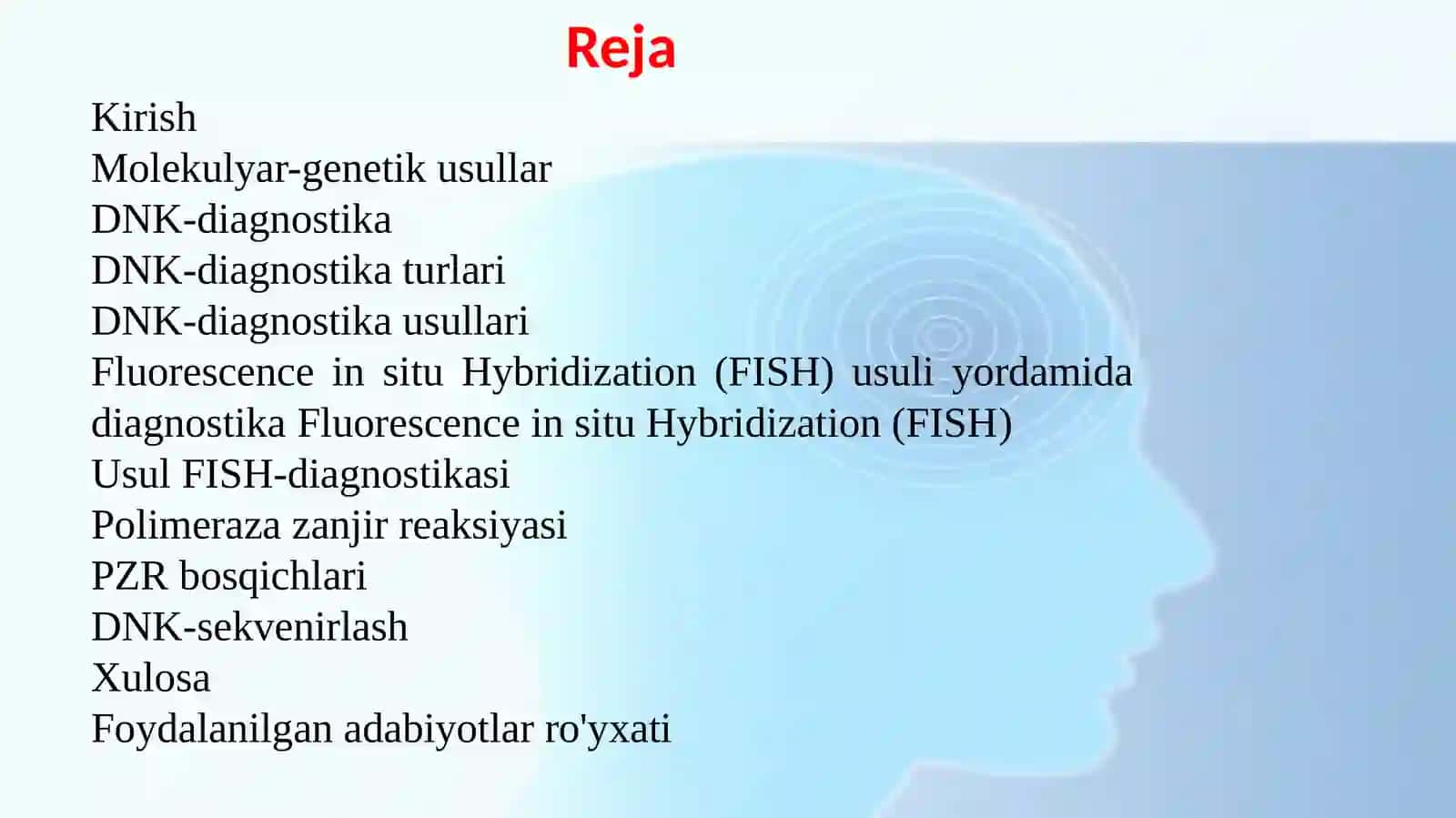 Genetik kasalliklarning molekulyar diagnostikasi asoslari 2