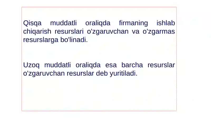 Ishlabchiqarish harajatlari 2