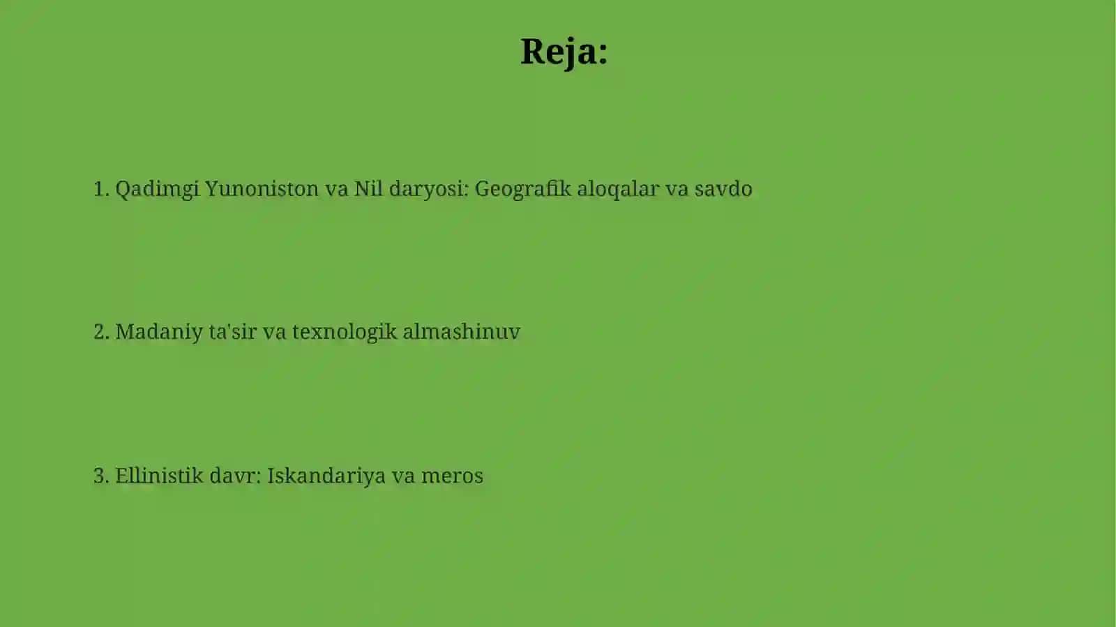 Qadimgi Yunoniston va Nil daryosi 2