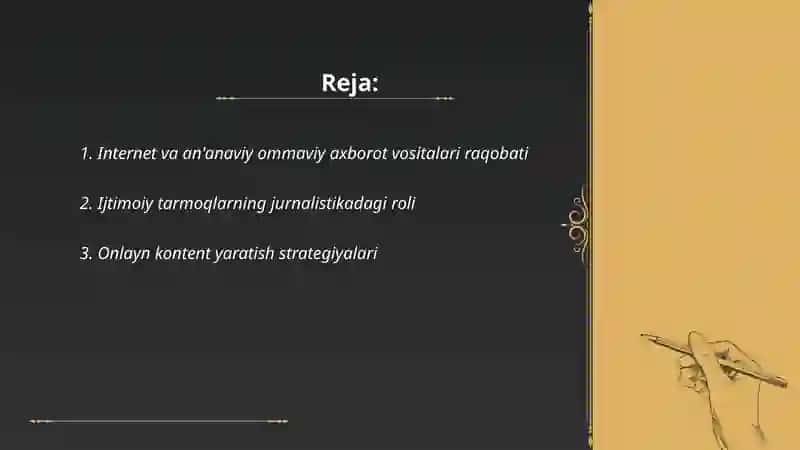Media maydon tuzilishi va internet jurnalistikasida raqobat muhiti 2