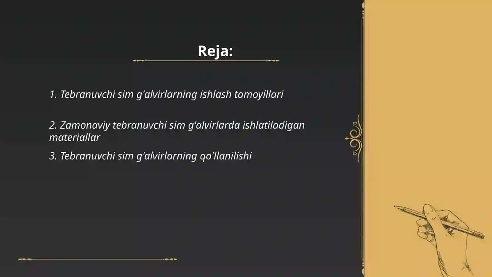 Zamonaviy tebranuvchi sim g'alvirlar 2