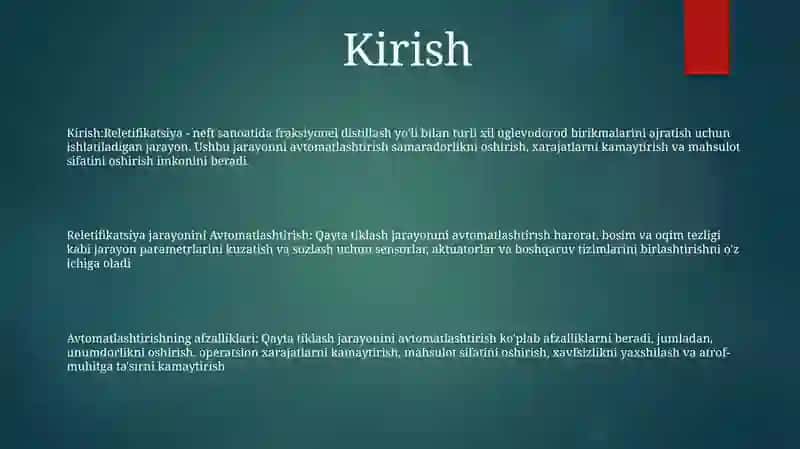 Reletifikatsiya Jarayonini Avtomatlashtirish 2
