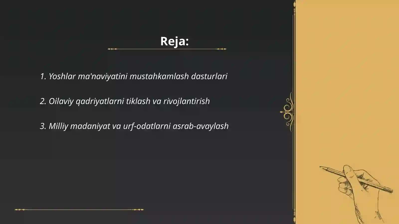 Yoshlar ma'naviyatini mustahkamlash dasturlari 2