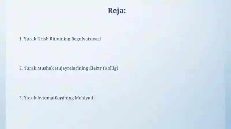Yurak avtomatiyasining tabiati 2