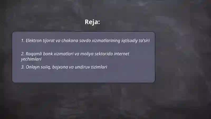 Iqtisodiy sohalarida Internet xizmatlari 2