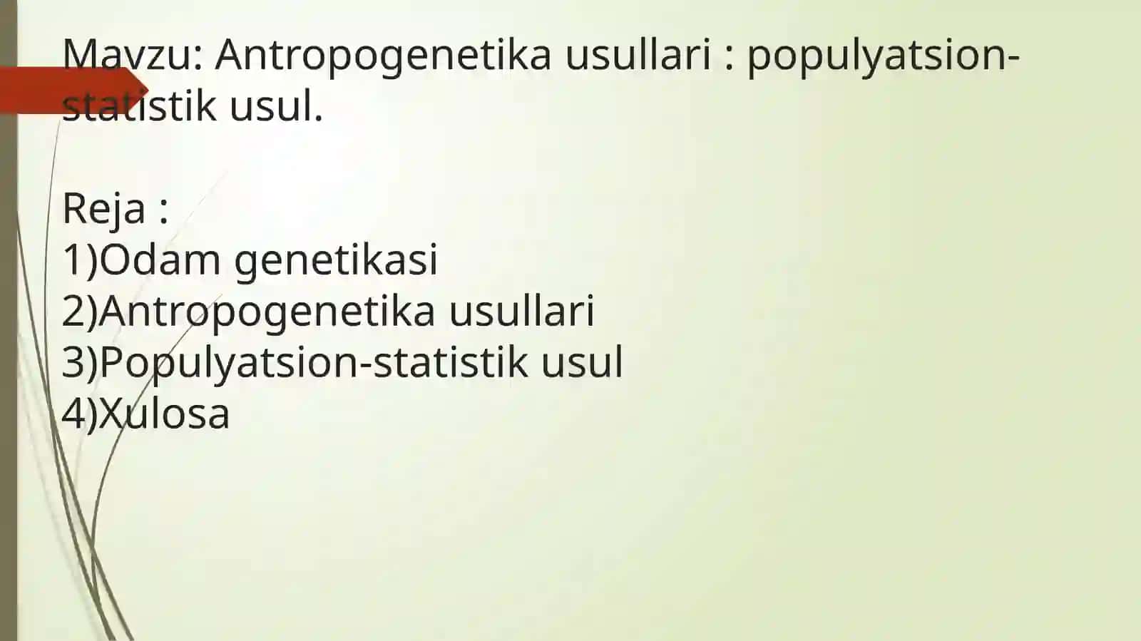 Antropogenetika usullari 2