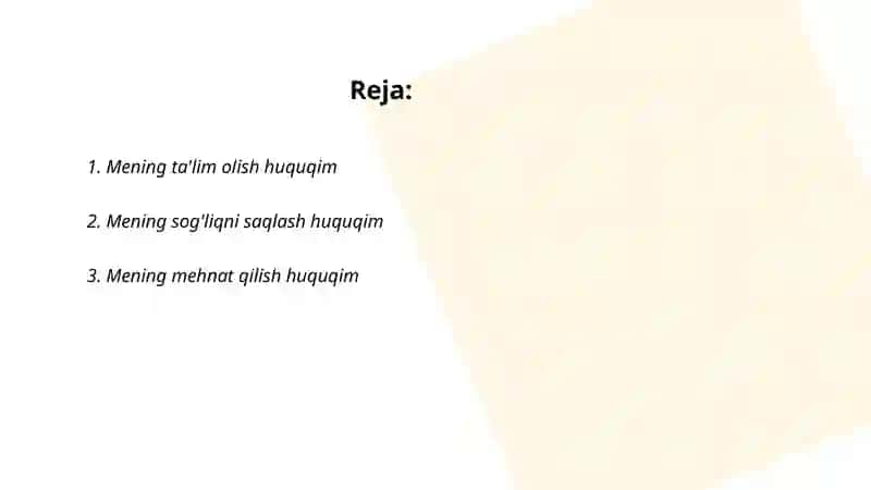 Mening huquqlarim 2