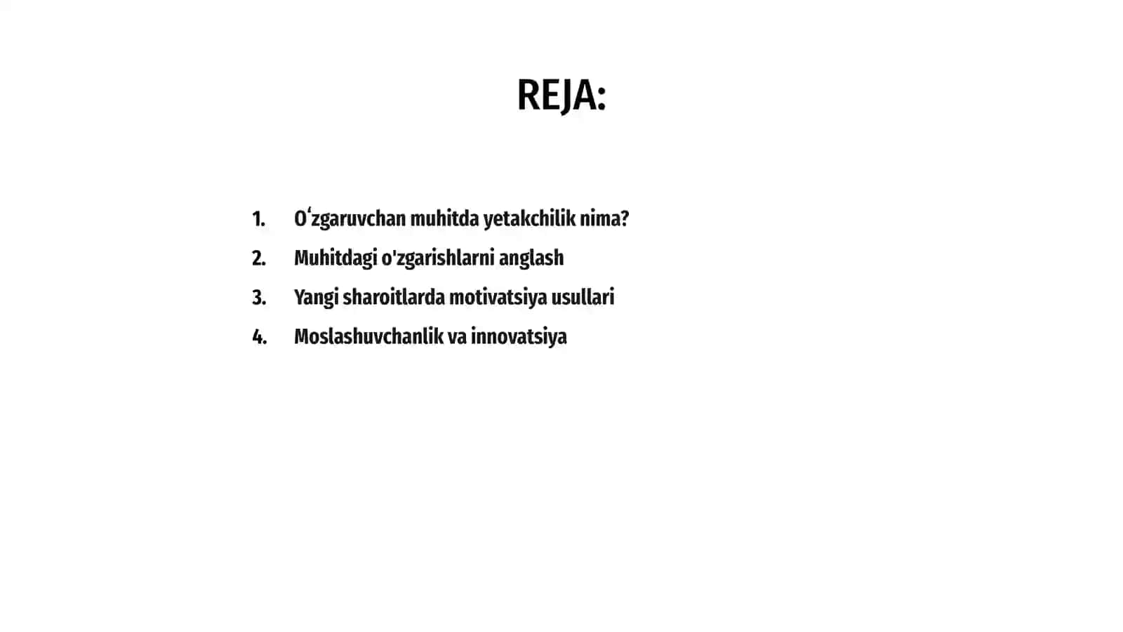 Oʻzgaruvchan muhitda yetakchilik 2