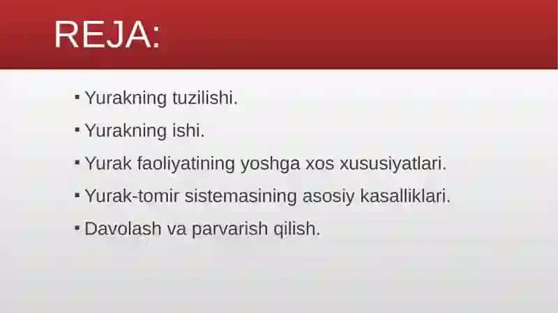 Yurak qon-tomir sistemasining yosh xususiyatlari va gigiyenasi 2