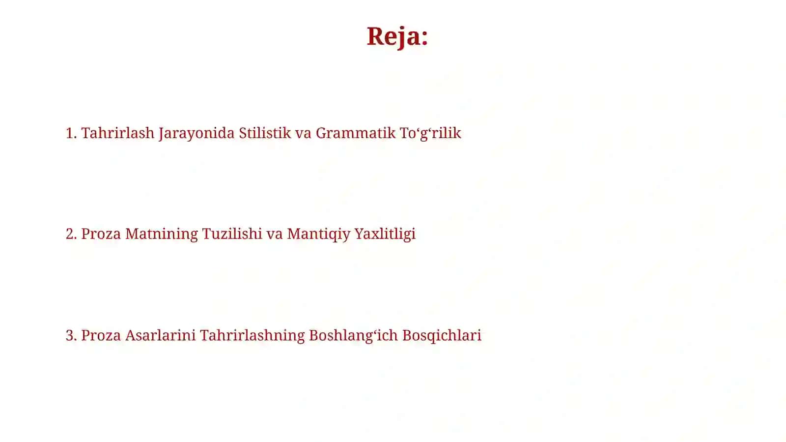 Nasriy asarlar matni ustida ishlash 2