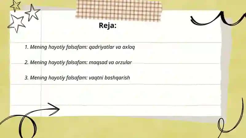 Mening hayotiy falsafam 2