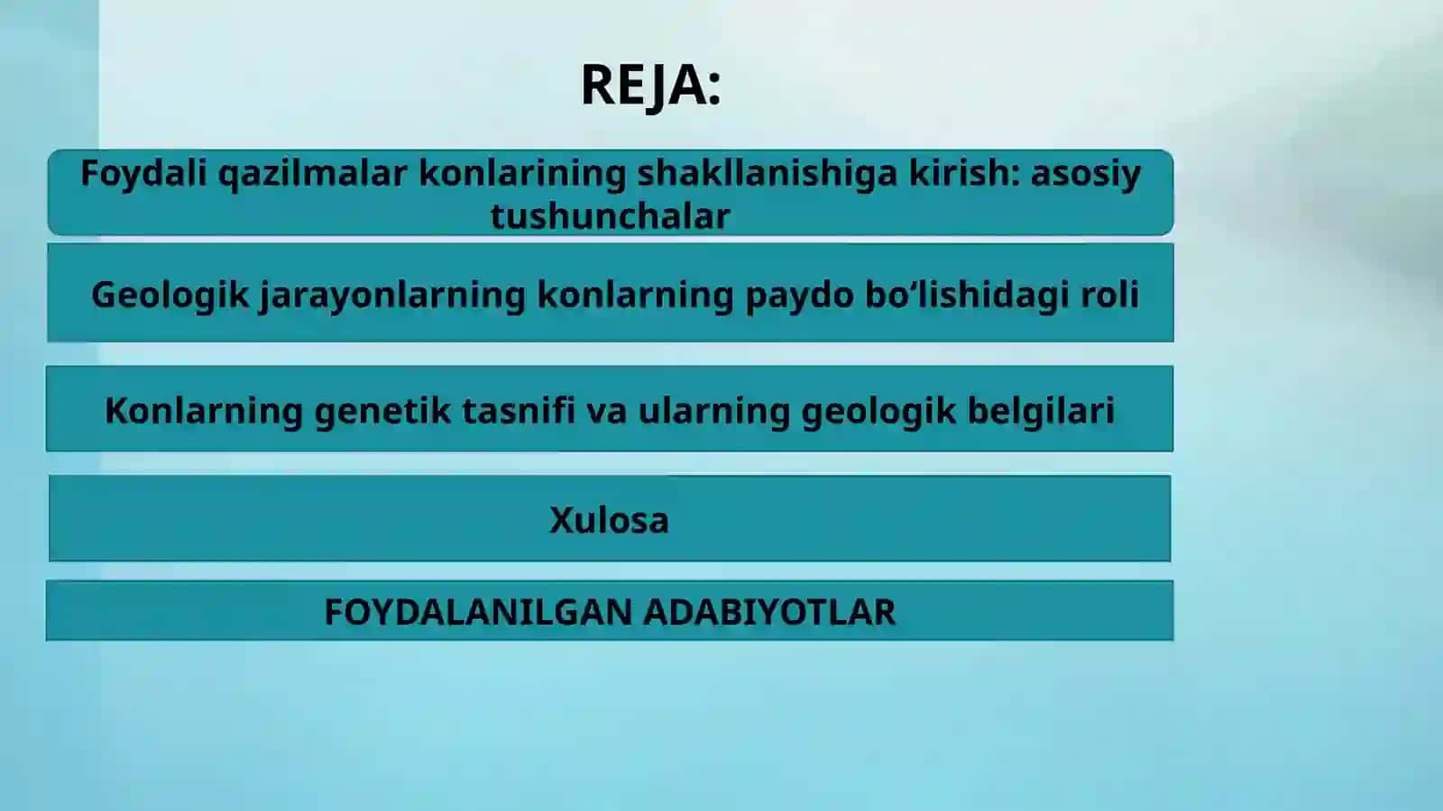 Foydali qazilmalar konlarining genetik tavsifi 2