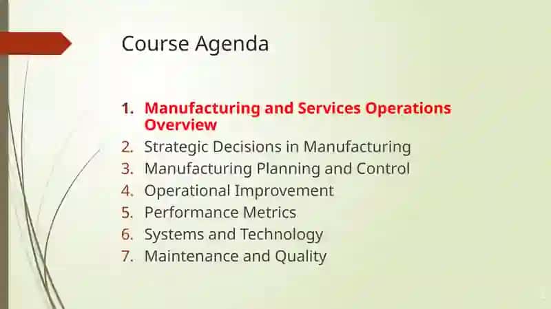Manufacturing and Service 2