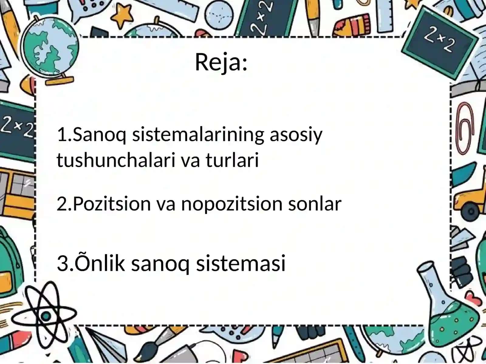 Sanoq sistemalari 2