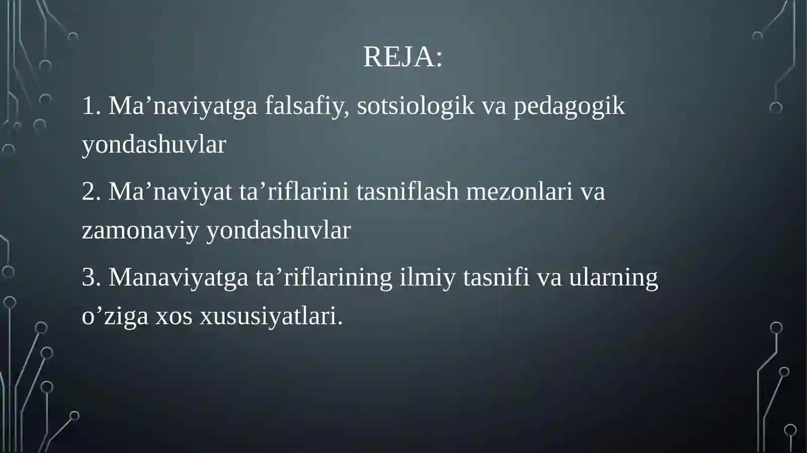Ma’naviyatga turli yondoshuvlar va tariflarni ilmiy tasnifi 2