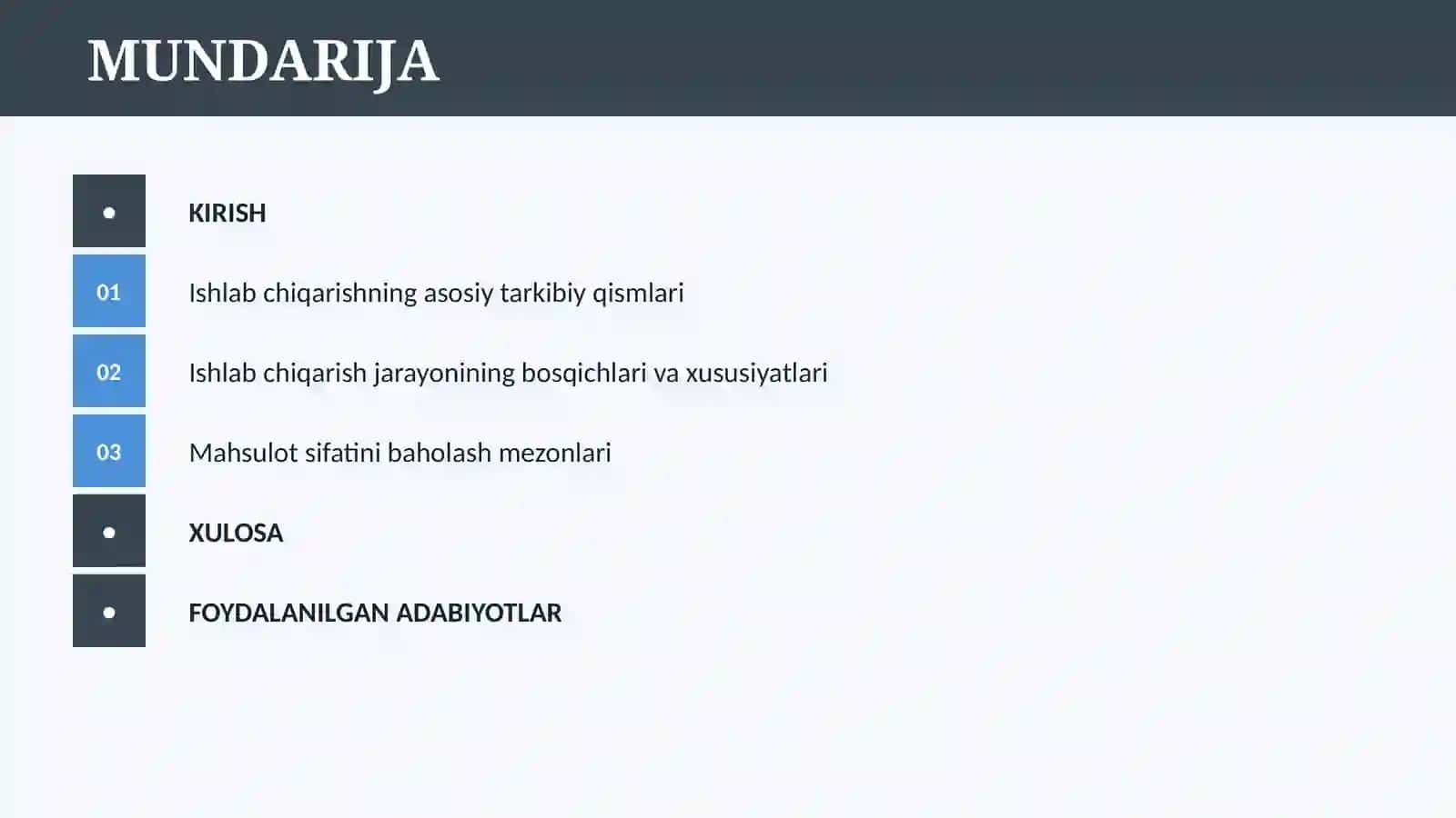 ISHLAB CHIQARISH JARAYONI VA UNING NATIJALARI 2