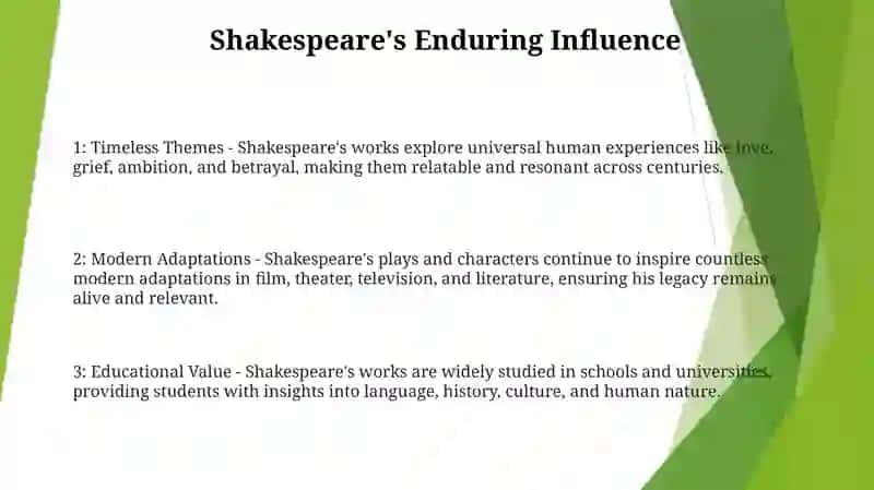 William Shakespeare’S Legacy In The 21St-Century 2