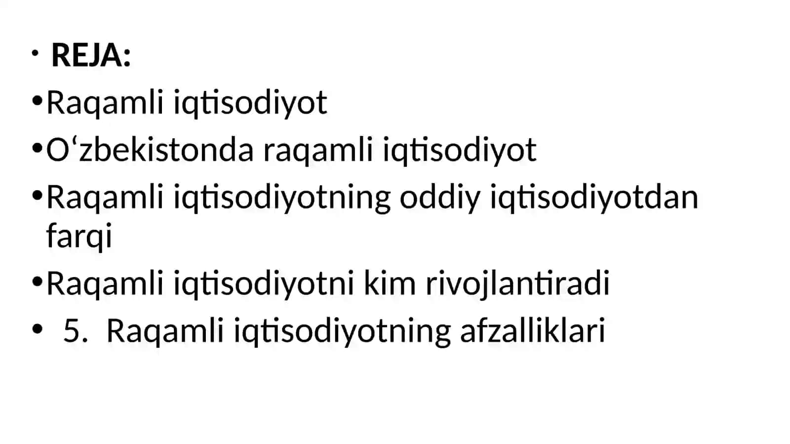 Raqamli iqtisodiyot 2