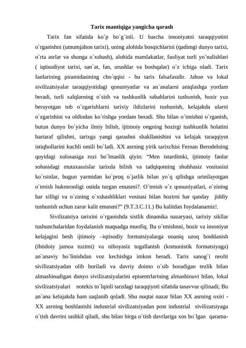 Sivilizatsiyalar tarixi 2