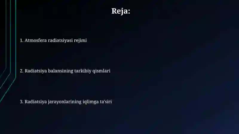Atmosferaning radiatsiya rejimi 2