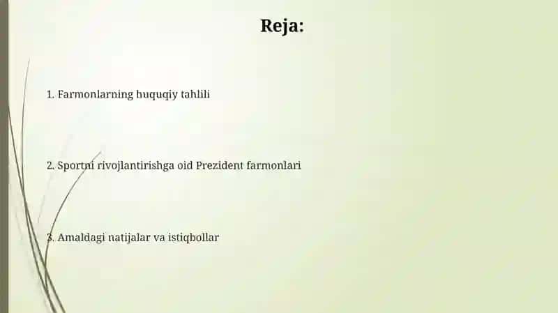 Sport toğrisida prezident formonlari 2