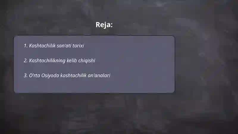 Kashtachilik Tariyxi 2