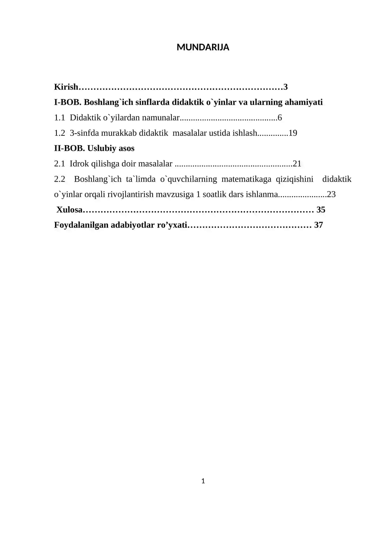 Matematikada o’qitish metodikasi 2
