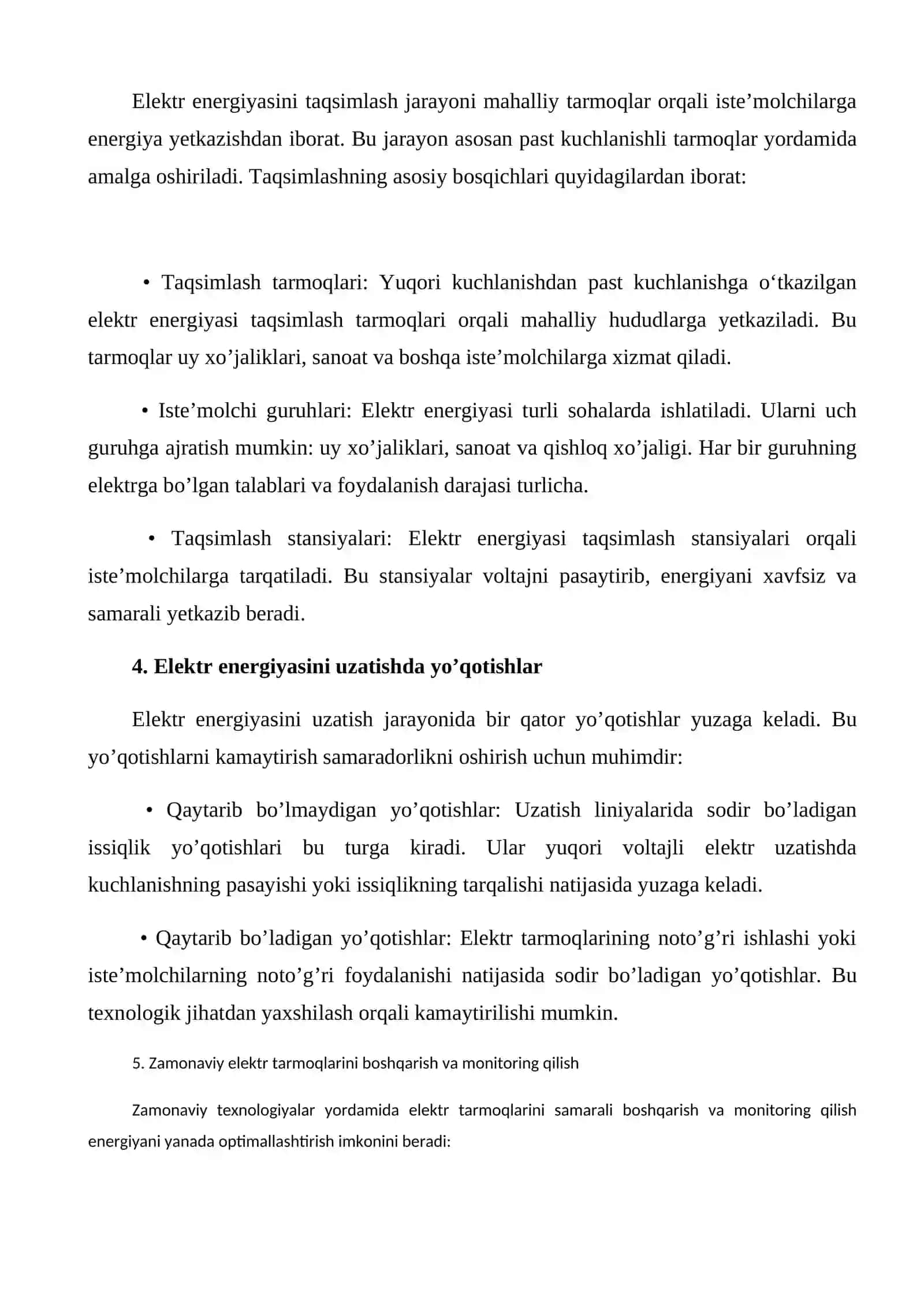 Elektr energiyani iste’molchilarga uzatish va taqsimlash 2