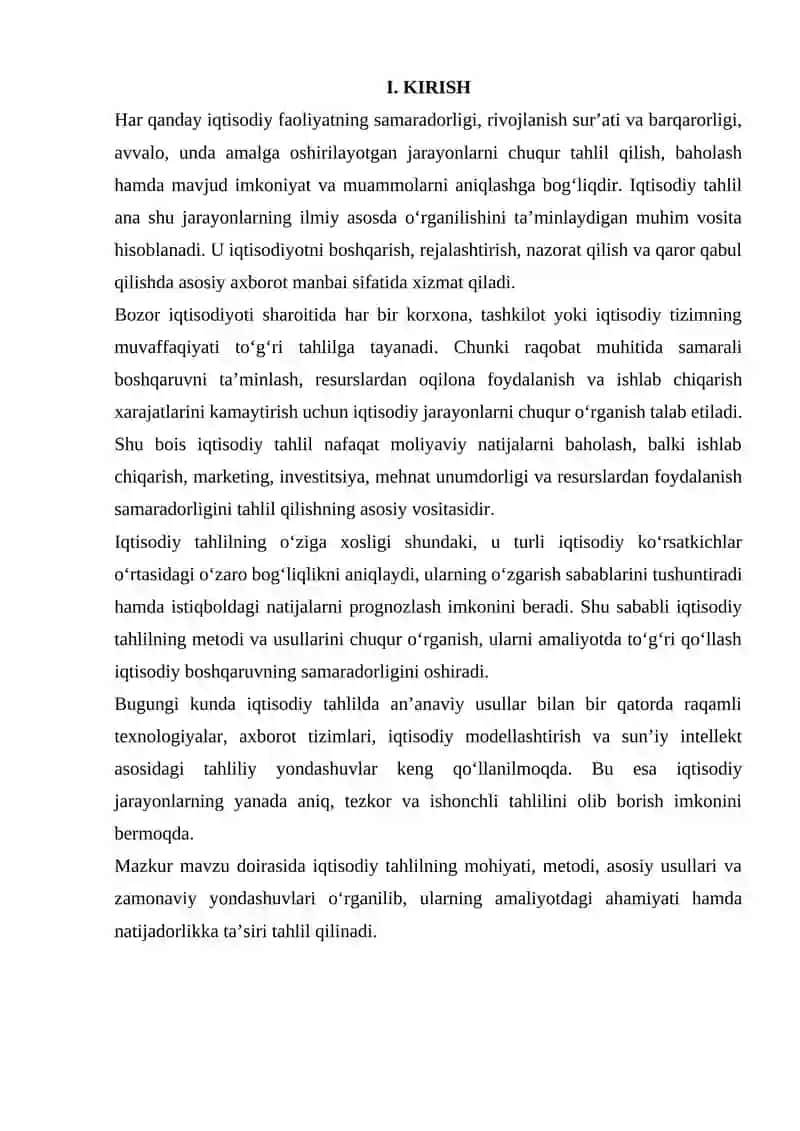 IQTISODIY TAHLILNING METODI VA USULLARI 2