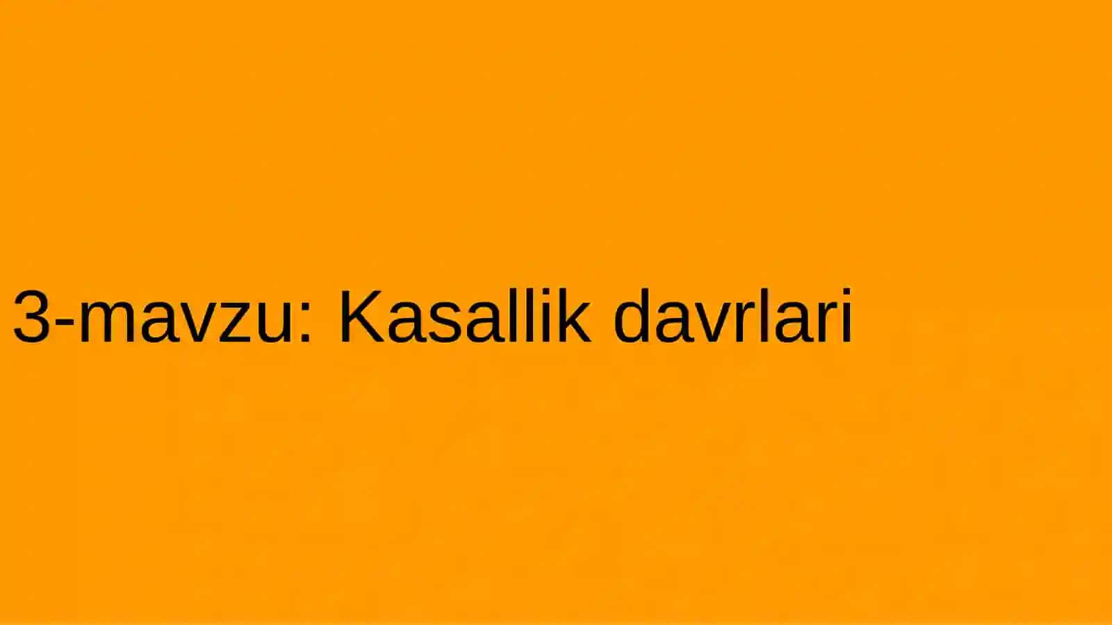 Kasallik davrlari 2