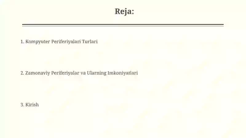 Kompyuterning qo'shimcha qurilmalari 2