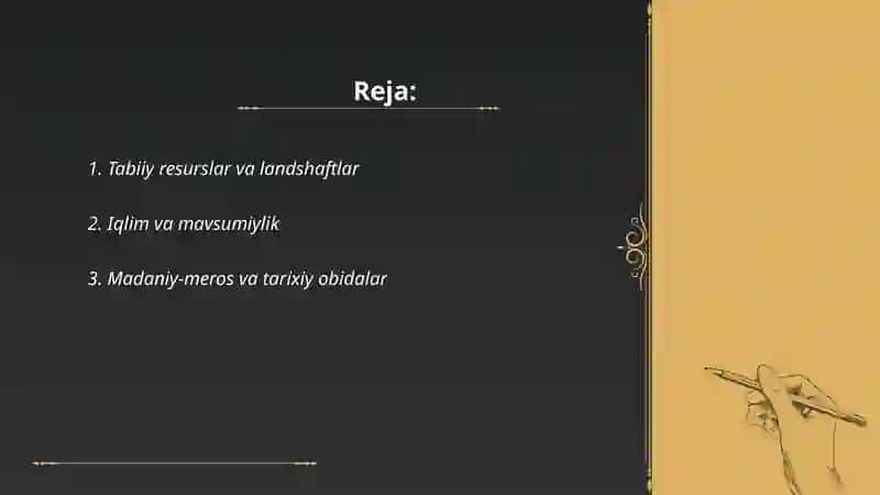 Tabiiy resurslar va landshaftlar 2