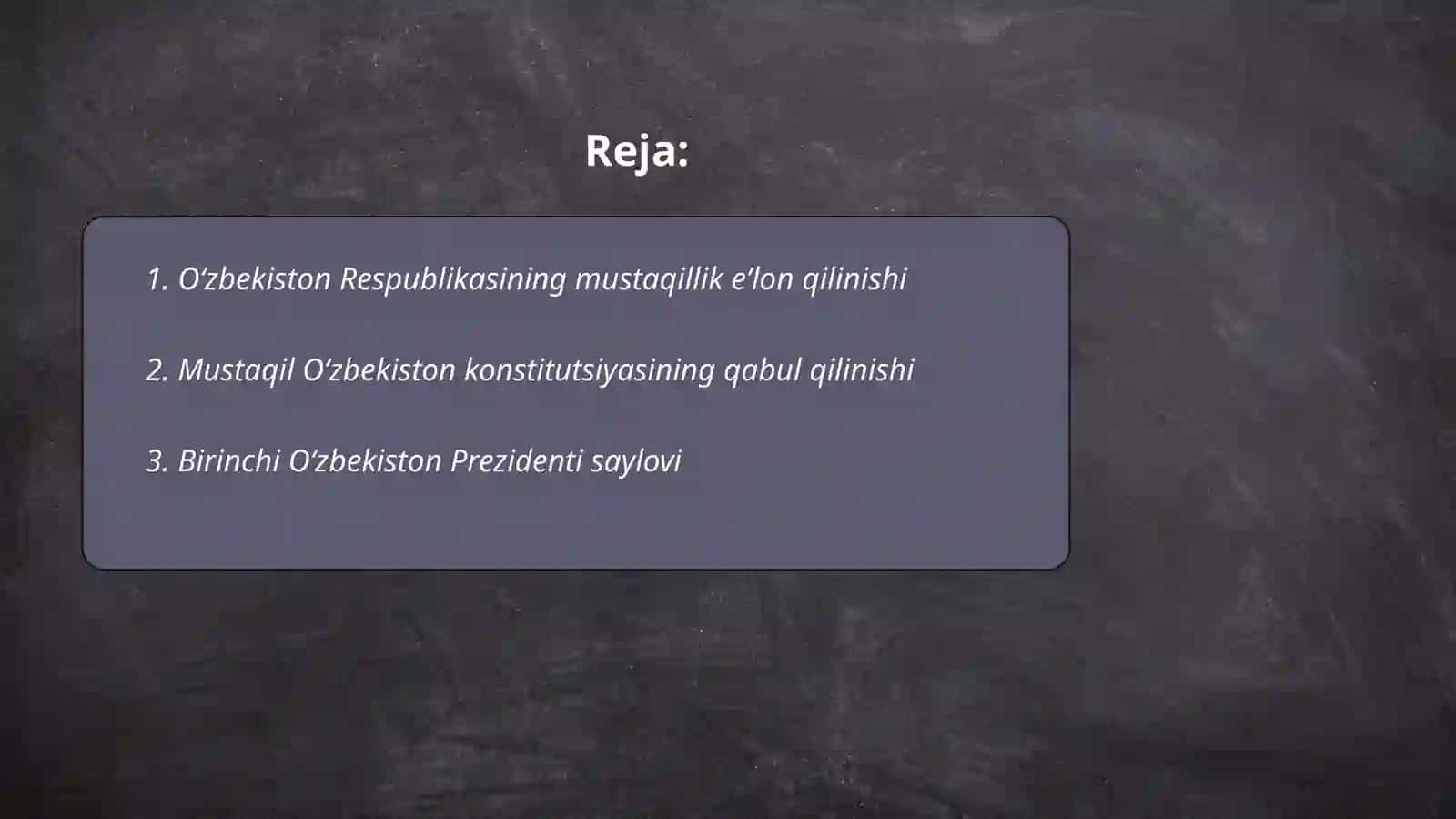 Mustaqil O`zbekiston Respublikasining tashkil topishi va uning tarixiy ahamiyati 2