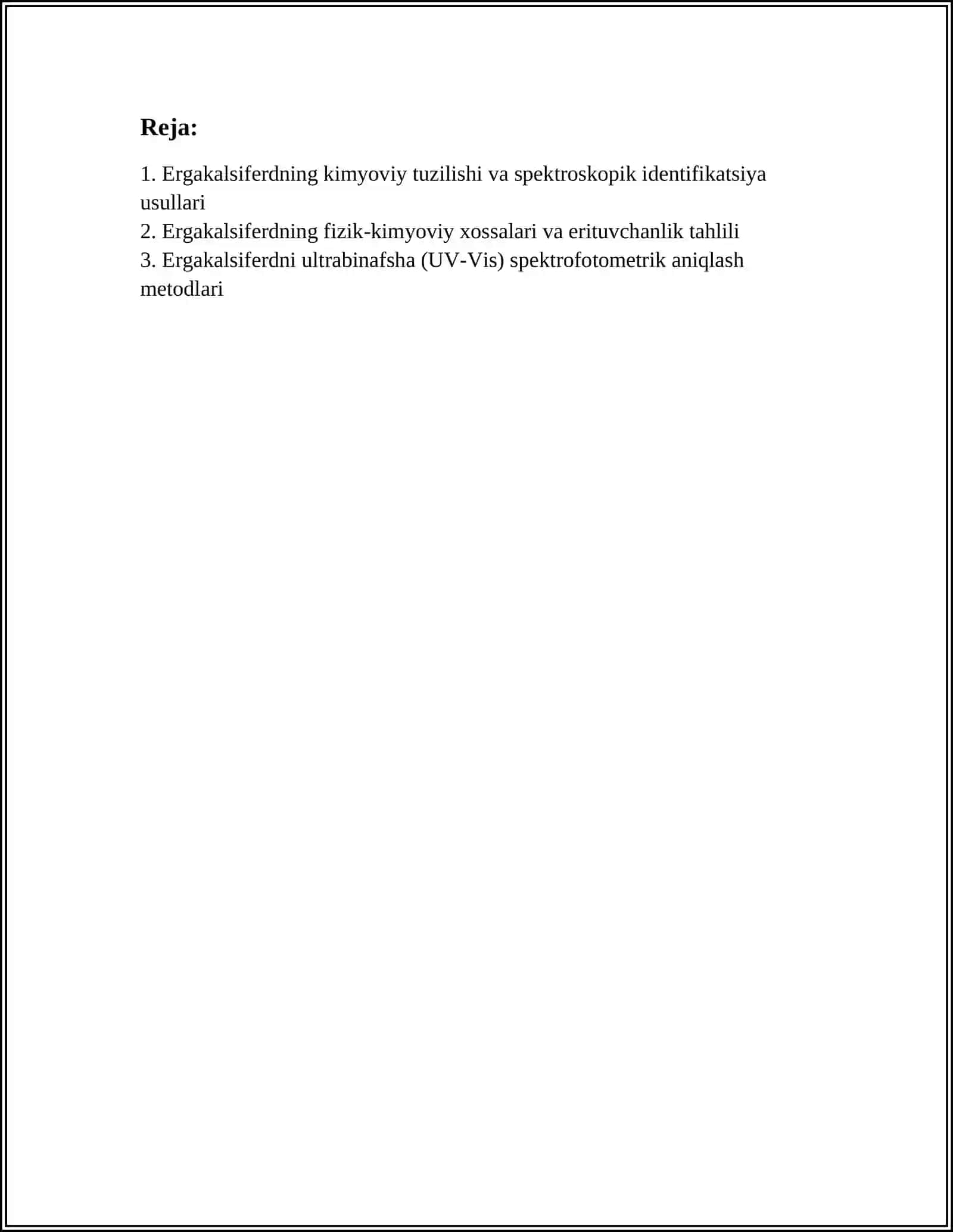 ERGAKALSIFERDNING TAHLIL USULLARI 2