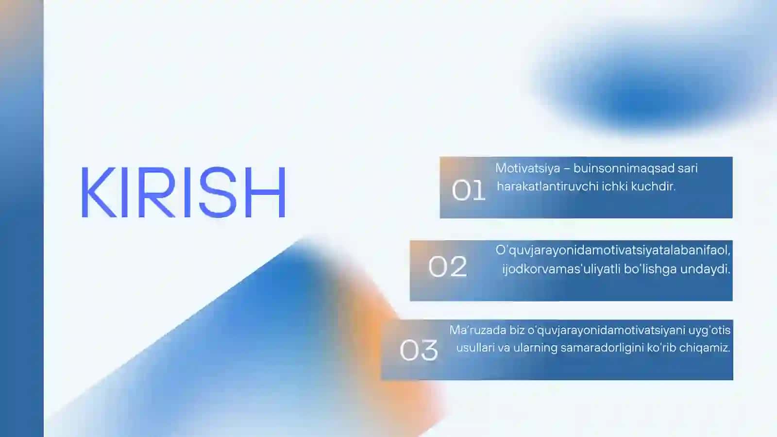 O‘QUV JARAYONLARIDA MOTIVATSIYANI UYG‘OTISH 2