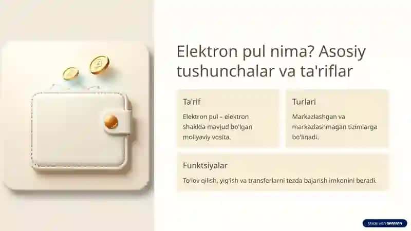 Elektron pullar va ularning shakillanishi 2