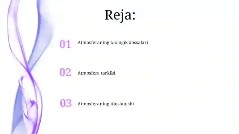 Atmosferaning biologik xossalari 2