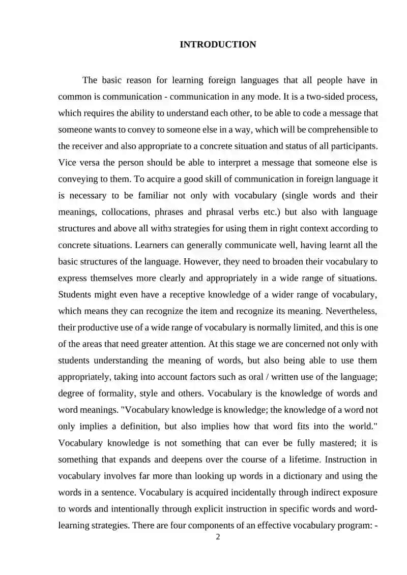 Developing Vocabulary Skills of the Academic lyceum Learners 2