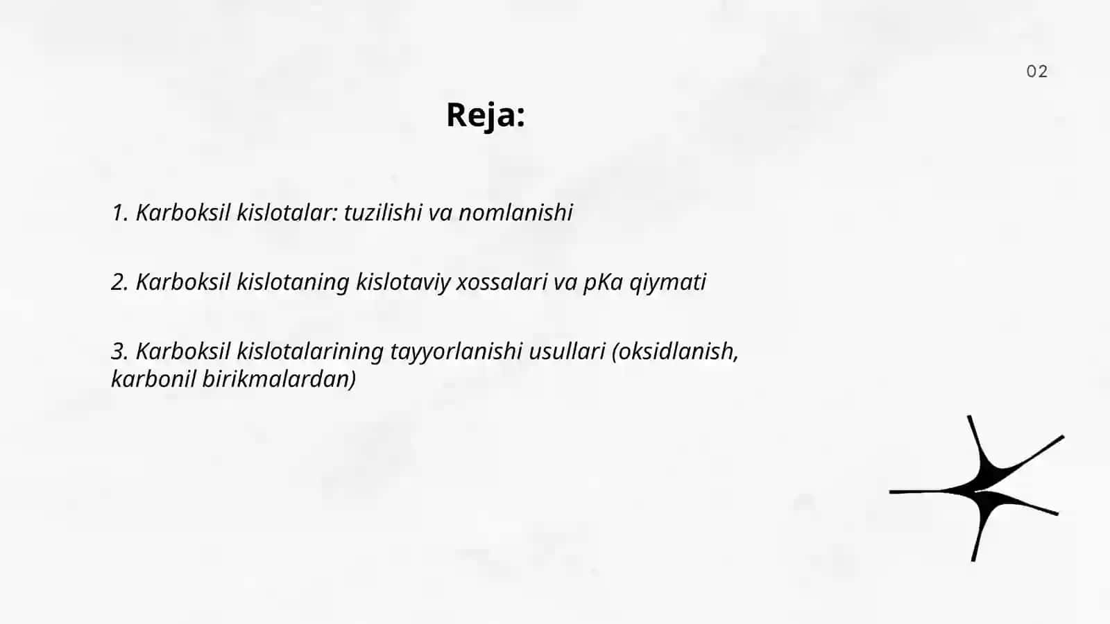Organik kislota va asoslari 2