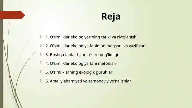O'simliklar ekologiyasining rivojlanish tarixi 2