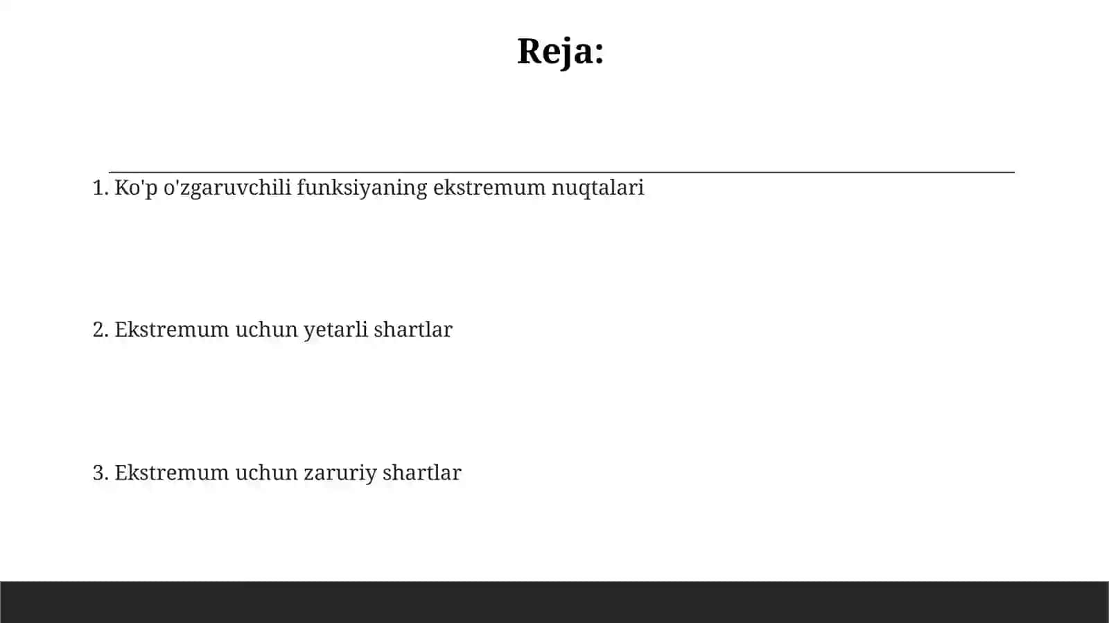 Ekstrimum nuqtalari 2