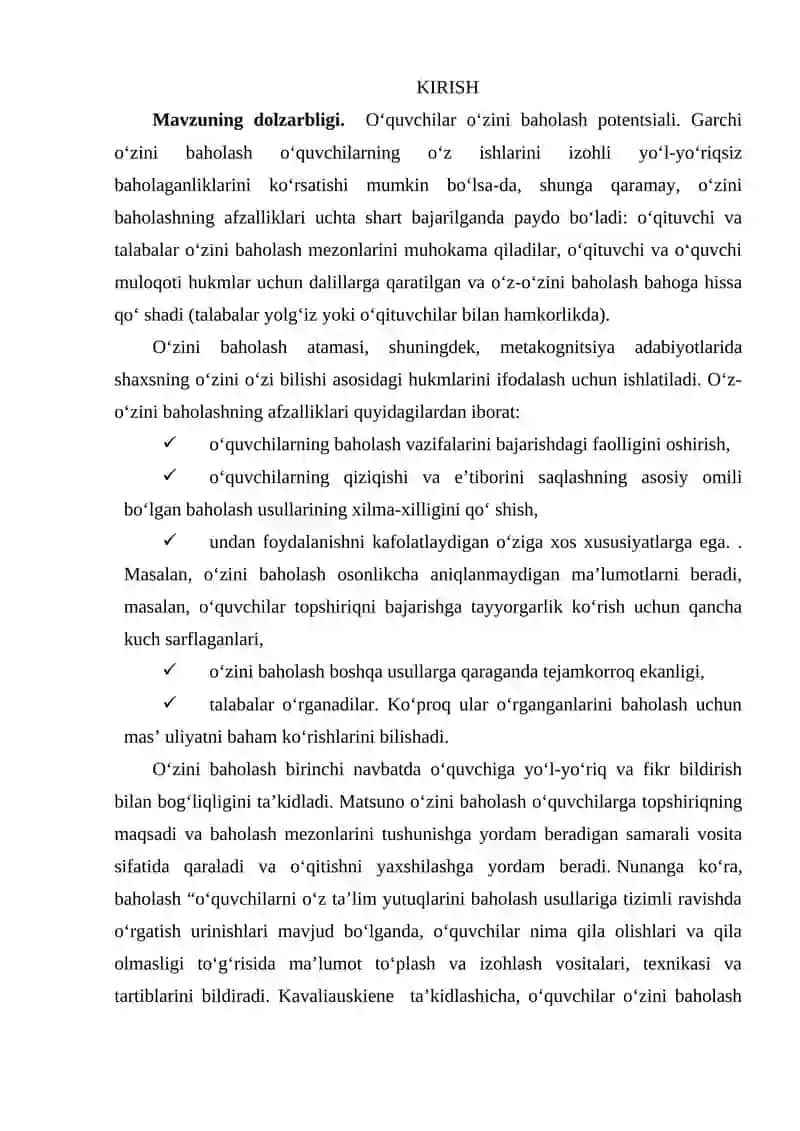 MATEMATIKA O‘QITISHDA KO‘NIKMALARNI BAHOLASH VA FORMATIV BAHOLASH METODLARI 2