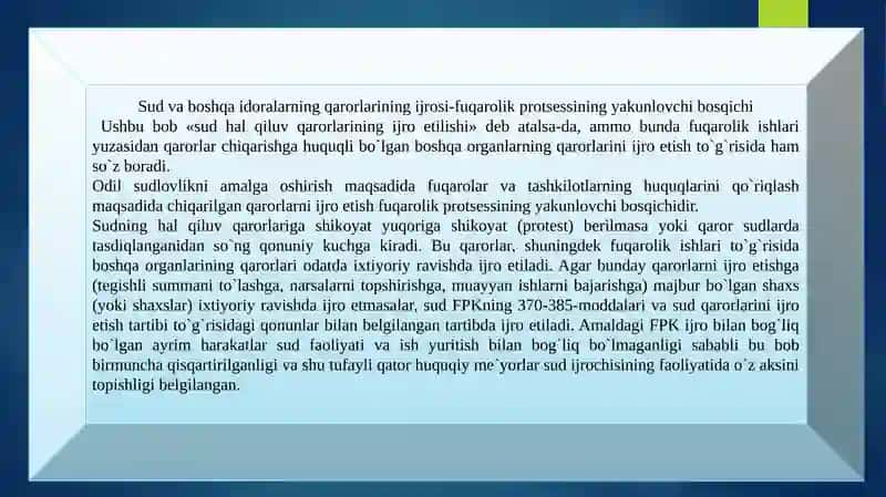 Sud Qarorlarining Ijro Etish 2
