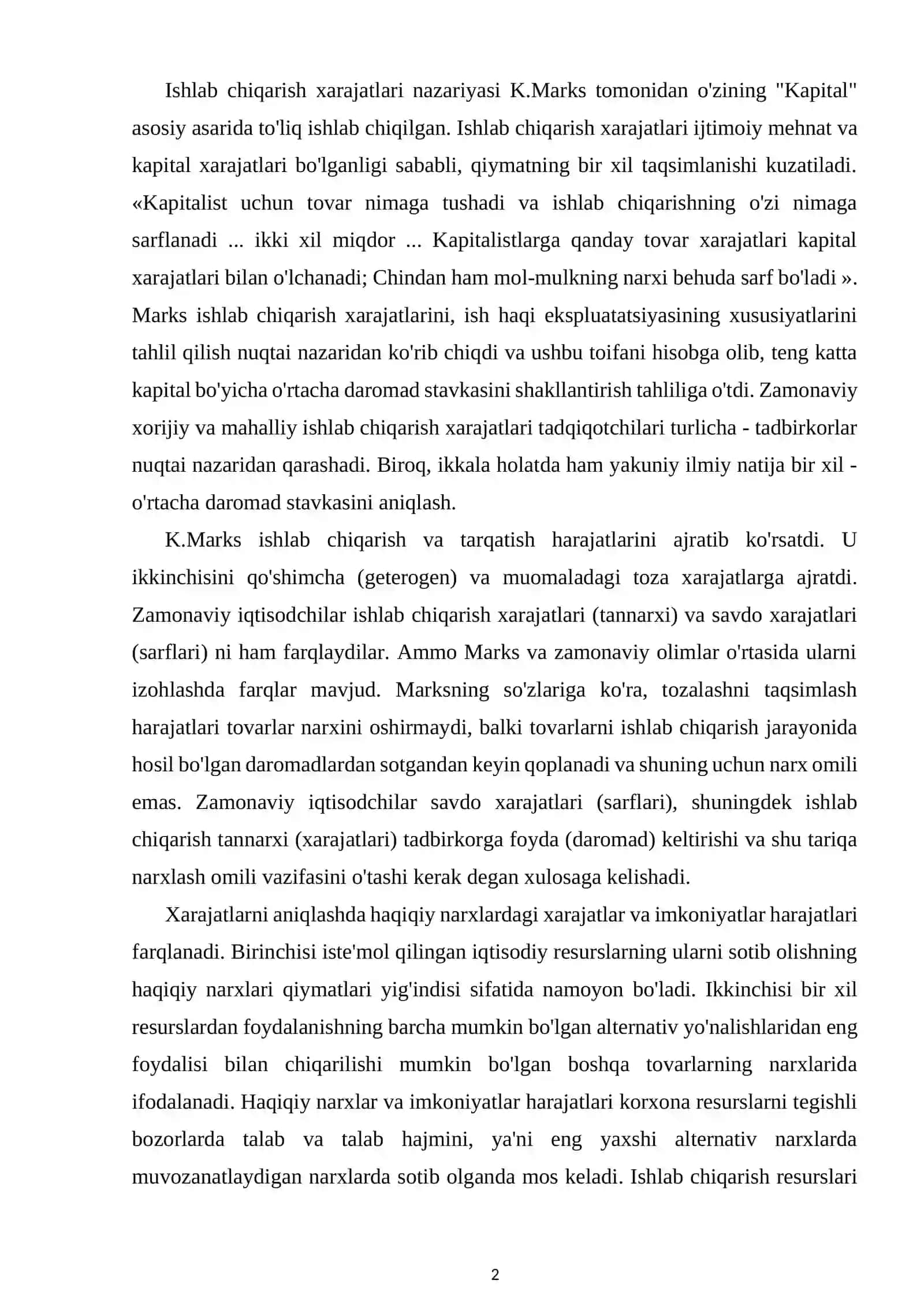 Xarajatlar va foyda 2