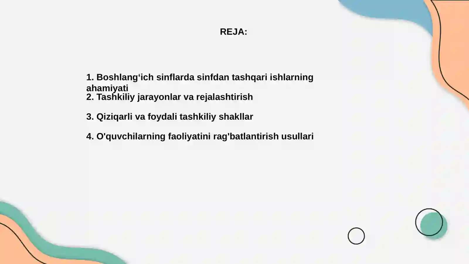 Boshlangʻich sinflarda sinfdan tashqari ishlarni tashkil etish 2