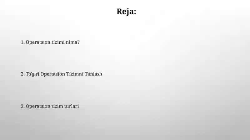 Operatsion Tizimlar va ularning turlari 2