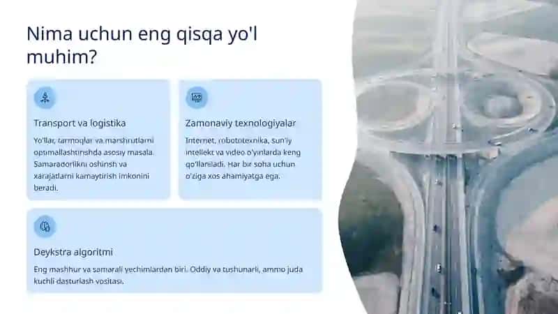 Graflarda Eng Qisqa Yo'lni Aniqlash: Deykstra Algoritmi 2