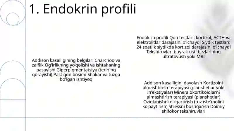 Addison Kasalligi Simptomatologiyasi 2