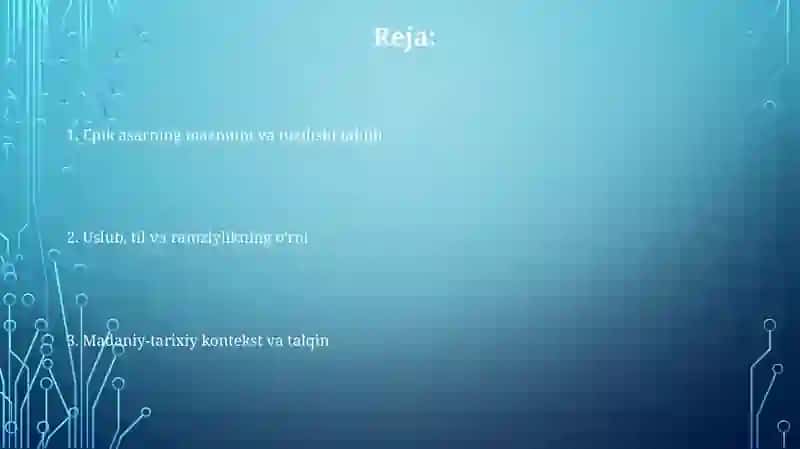 Dostonlar Tahlili 2