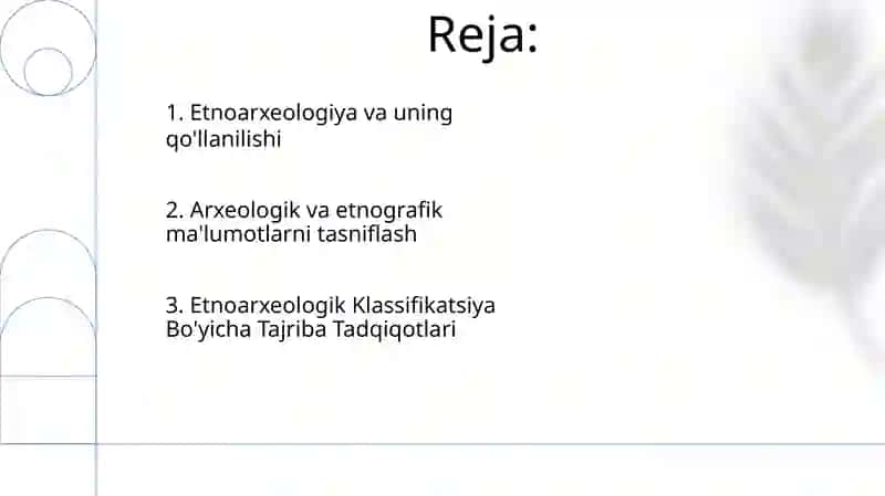 Etnoarxeologik tizimlashtirish 2